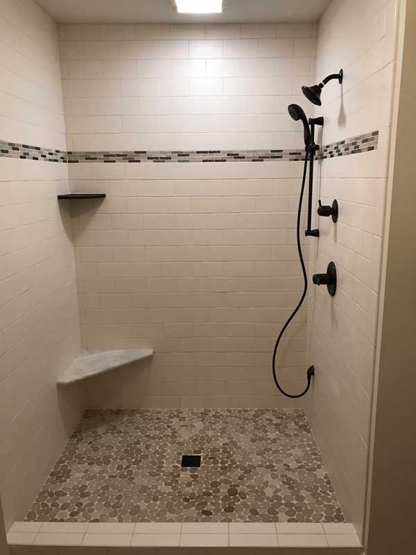 newly remodeled shower