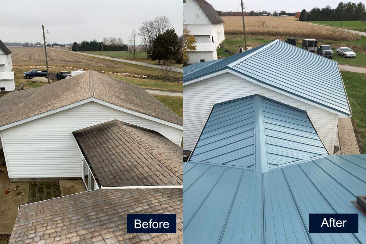 Before and After Roof Project