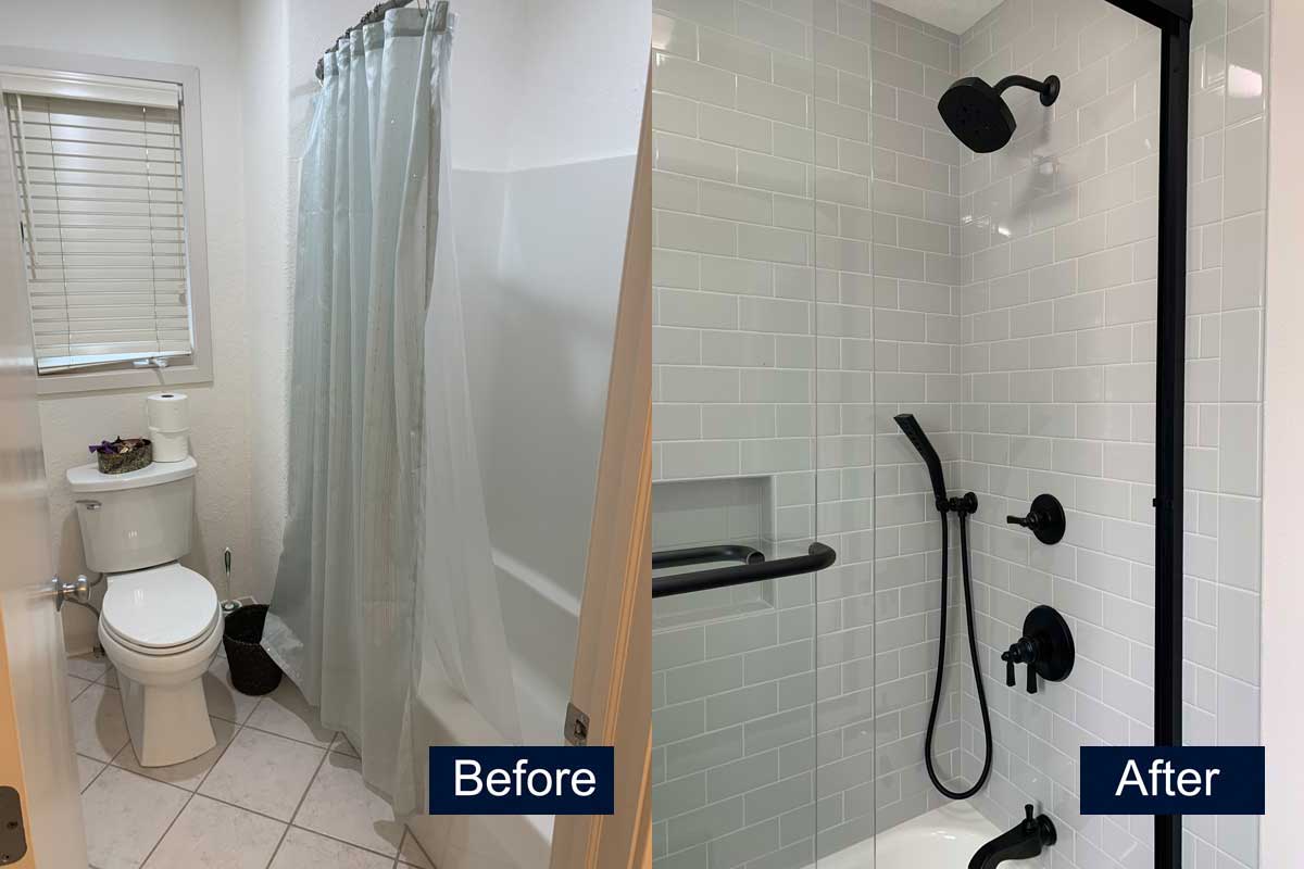 Jack and Jill Shower Before and After