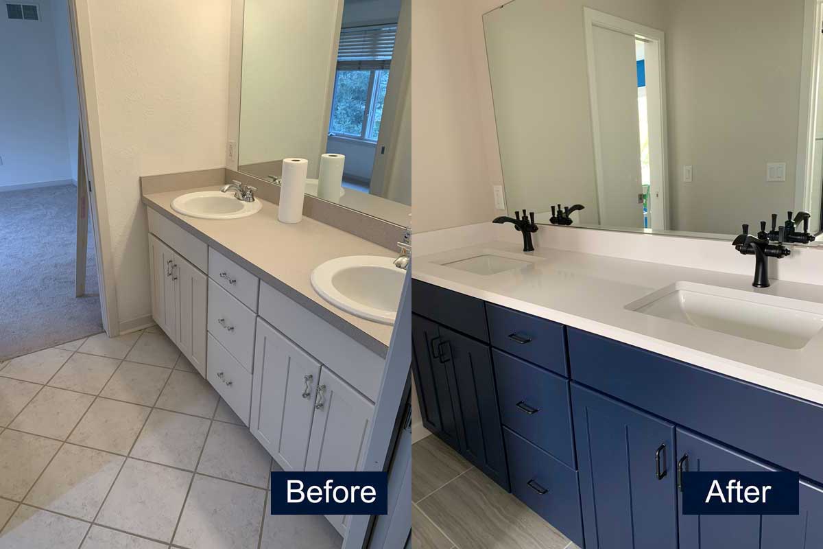 Jack and Jill Vanity Before and After