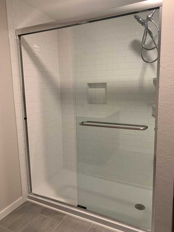 remodeled shower and bathroom