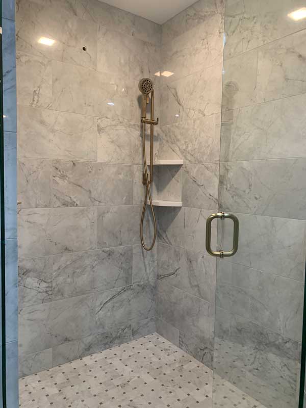 Inside of remodeled shower
