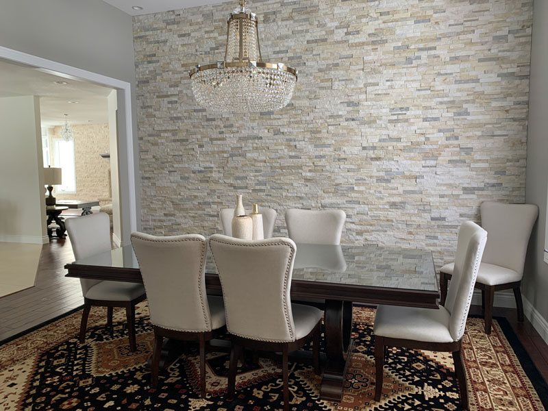 Dining Room Remodel- Stone Wall