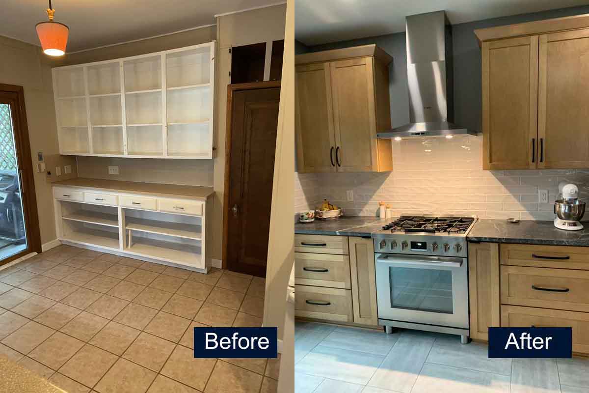 Cabinet Wall Before & After