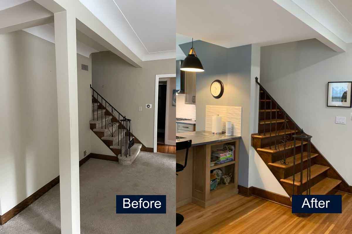 Stairway Before & After