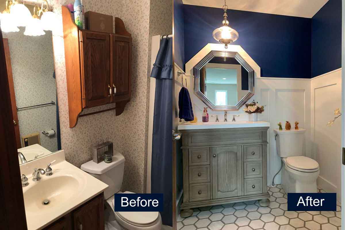 Bath Vanity Before & After