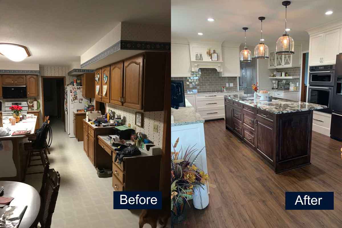 Kitchen Interior Before & After