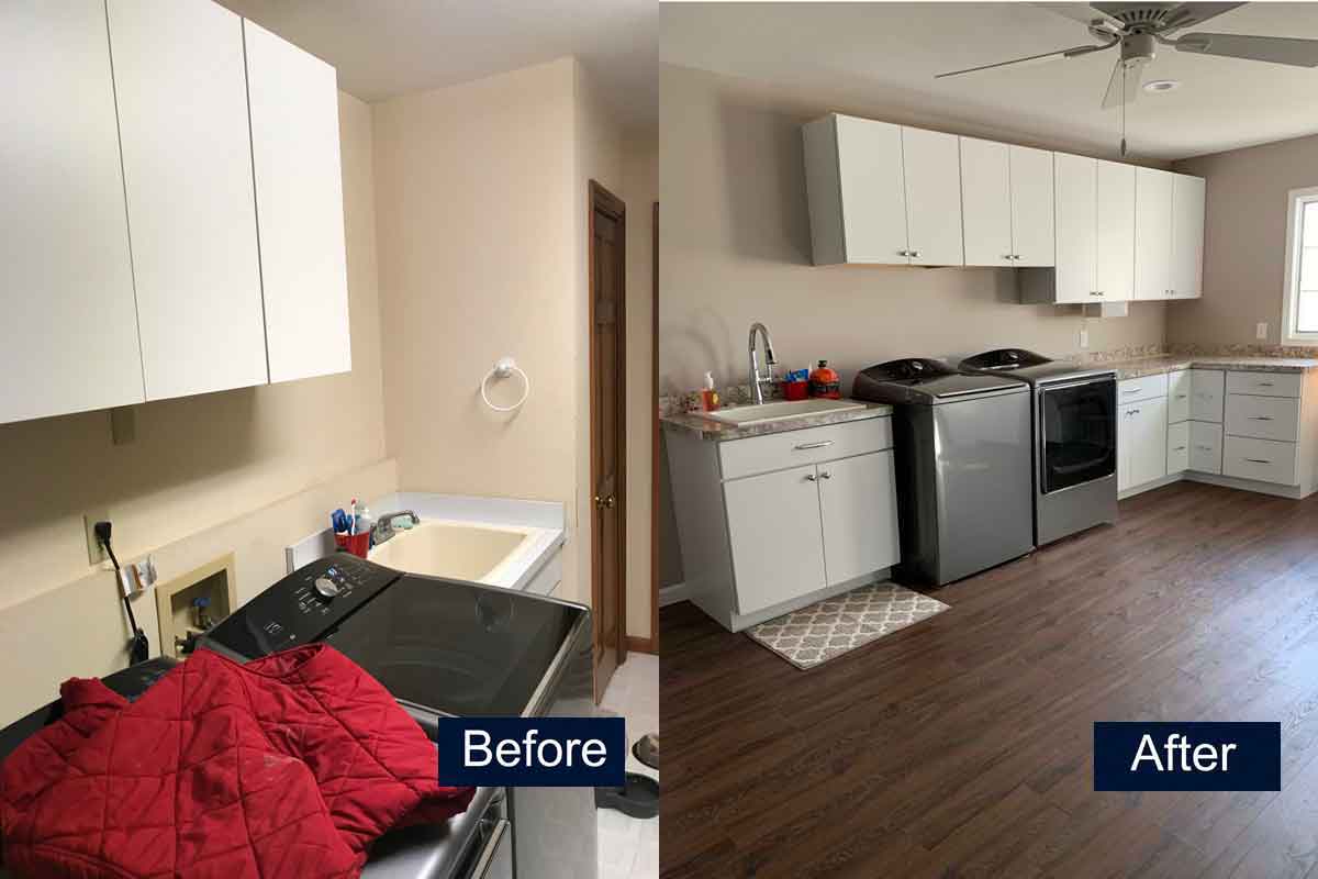 Laundry Room Before & After