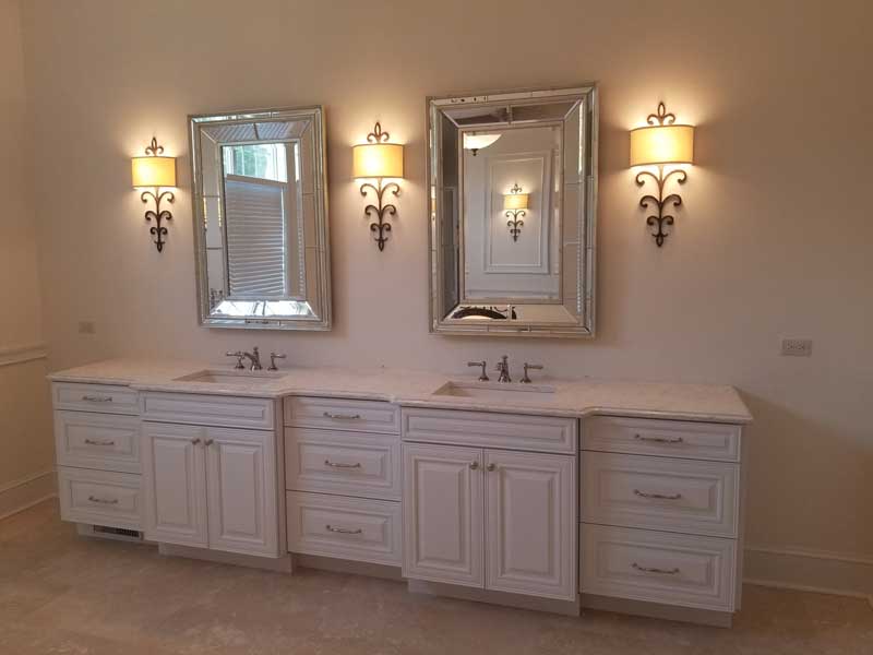 New bathroom vanity, lighting