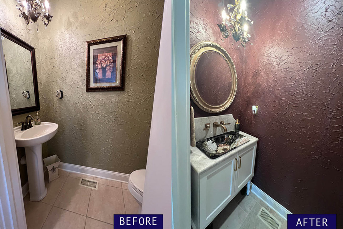 Powder Room Before & After